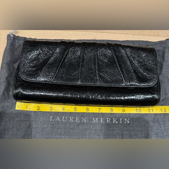 Lauren Merkin Black Clutch Purse - Picture 5 of 7